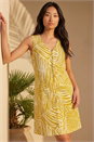 Ochre Petite Buttoned Shift Dress, Image 1 of 4