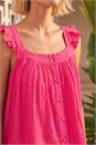 Cerise Textured Frill Sleeve Cami Top, Image 4 of 4