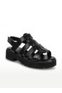 Black Rosa Cage Platform Sandals, Image 5 of 6