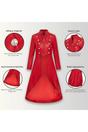 Red Gothic Full Edwardian Leather Coat, Image 3 of 5