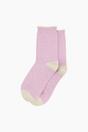 Light Pink Sock Talk Light Pink Polka Dots Combed Cotton Glitter Socks, Image 3 of 4