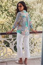 Blue Patchwork Printed Shirt, Image 3 of 4