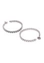 Silver Diva Twinkling Small Hoops, Image 3 of 5