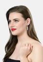 Silver Silver colored Feather Drop Earrings, Image 4 of 5