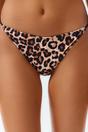 Multi Leopard Print Tie Side Regular Waist Bikini Bottom with Adjustable Fit, Image 2 of 5