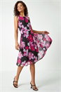 CERISE Sleeveless Floral Print Stretch Dress, Image 1 of 5