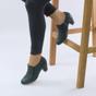 Teal Mid Heel Brogue Button Ankle Boots Shoe Boots, Image 5 of 6