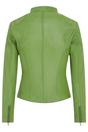 Green Slim-Fit Leather Biker Jacket-Tulsa, Image 5 of 7