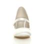 White AJVANI White Mid Heel Mary Jane Court Shoes, Image 6 of 6