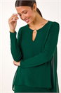 Forest Ring Front Chiffon Overlay Tunic Top, Image 1 of 5
