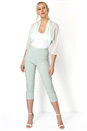 Mint Ruched Hem Chiffon Bolero, Image 2 of 5