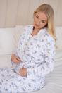Navy Camille Lingerie Navy 100% Cotton Lightweight Porcelain Floral Wrap, Image 7 of 7