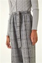 Grey Belted Check Culotte Trousers, Image 5 of 5