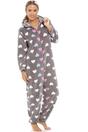 Grey Multicoloured Heart Print Supersoft Grey Onesie, Image 5 of 5