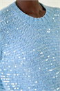 Blue Sparkly Crew Neck Knit Jumper, Image 5 of 5