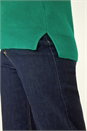 Green Plain Soft Crew Neck Jumper, Image 5 of 5