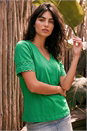 Green Dusk Ric Rac Trim T-Shirt, Image 1 of 4