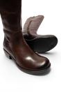 Brown Womens Leather Riding Long Boots-MISTRY, Image 5 of 5