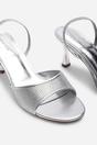 Silver Where's That From Silver Harmony Open Toe Mid Heel Sandal with Sling back, Image 5 of 6