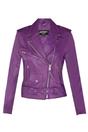 Purple Womens Leather Biker Jacket - Mansfield, Image 1 of 4