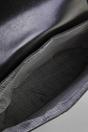 Black Metal Clasp Saddle Shoulder Bag, Image 3 of 4