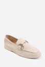 Beige 'Aster' Slip On Loafer With Metal Detailing, Image 2 of 4