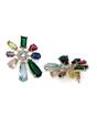 Multi Sunburst Multistone Stud Earrings, Image 2 of 3