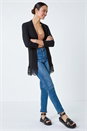 Black Edge to Edge Lace Cardigan, Image 1 of 5