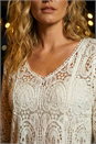 White Cotton Crochet Tunic Top, Image 4 of 4