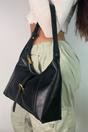 Black Structured Shoulder Bag With Top Handle, Image 2 of 4
