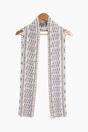 Beige Sarta Beige Geometric Boho Lightweight Scarf, Image 5 of 5