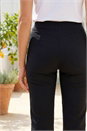 Black Stretch Knee Length Elastic Waist  Shorts, Image 4 of 4