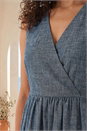 Denim Petite V-Neck Tunic Dress, Image 4 of 4