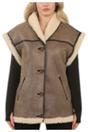 Brown Aviator Shearling Leather Gilet - Chevak, Image 6 of 7