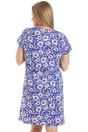 Navy Floral Print Cotton Nightshirt, Image 5 of 5