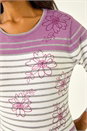 Ivory  Floral Stripe Knit Jumper, Image 6 of 6