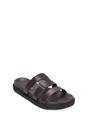 Brown XY LONDON Brown 'Aurelia' Flat Slider Sandals With Comfortable Footbed, Image 2 of 6