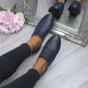 Navy Blue AJVANI Navy Blue Flat Lace Up Oxfords Brogues, Image 5 of 6