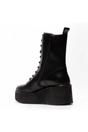 Black Womens Soft Platform Ankle Boots-HAIT273, Image 4 of 5