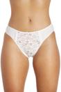 White Camille Lingerie White 3 Pack Lace Front HI-Leg Briefs, Image 1 of 4