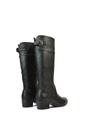 Black 'Caiden' Knee High Boots Low Heel Western Style, Image 3 of 7