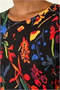 Black Floral Print Soft Knit Jumper, Image 5 of 5
