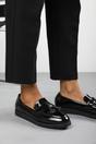 Black 'Lucy' Tasselled Slip On School Loafer, Image 5 of 5