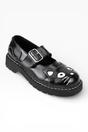 Black TUK Footwear Black Mary Jane Leather Goth Shoes - T2025, Image 2 of 8