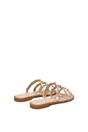 Beige Slip On Sandals With Peal Studded Straps, Image 4 of 6
