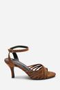 Tan Where's That From Tan 'Cyprus' Multi Cross Over Strap Mid Heels, Image 2 of 6