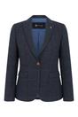 Navy Infinity Leather Navy Women's Navy Tweed Formal Blazer, Image 1 of 7
