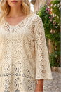 Natural  Cotton Crochet Tunic Top, Image 4 of 4