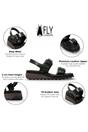 Green Womens Wedge Buckle Sandals-HEIF558FLY, Image 3 of 5