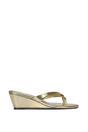 Rose XY LONDON Rose 'Rosa' Mid Wedge Heel Sandal Mules With Toe Post, Image 1 of 6